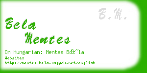 bela mentes business card